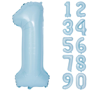 40 In Matte Blue Number Balloons Helium Foil Mylar Balloon Birthday Party Banquet Decoration Digital 1