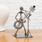 Broadway Gift Singer Guitar Player Silver Tone 6 Inch Table Metal Decorative Musician Tabletop Figurine