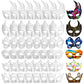 Leyndo 48 Pack Paper Mache Masks Craft Masks Blank DIY Halloween Mask Half Face Paintable Mask Mardi Gras Masquerade Cosplay(Ass