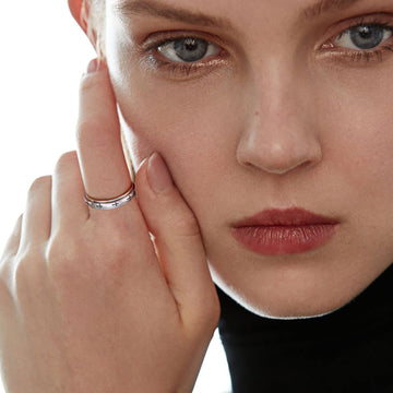 HOOHWE Cross Fidget Ring S925 Sterling Silver Fidget Anxiety Worry Relieving Boredom ADHD Autism Band Rings(9)