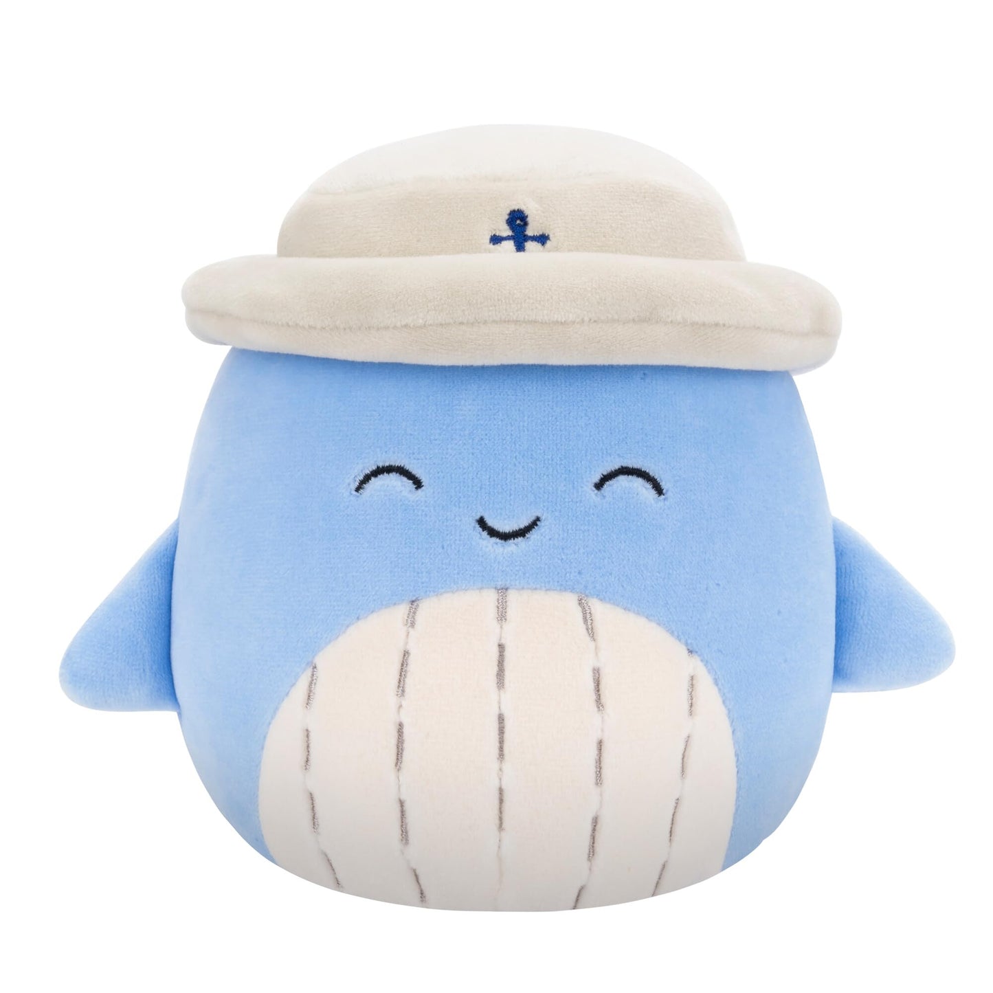 Squishmallows Original 5-Inch Samir Blue Whale Plush - Berry Smoothie, Polyester, Model SQCR06870, Official Jazwares Toy