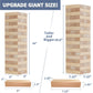 Megwoz Giant Tumble Tower Game - 60 Blocks New Zealand Pine Wooden Stacking Blocks for Kids & mature-themeds  Over 5FT Tall Indoor/Outdoor Family Games  Birthday Party Games Unique Gifts for for All Ages