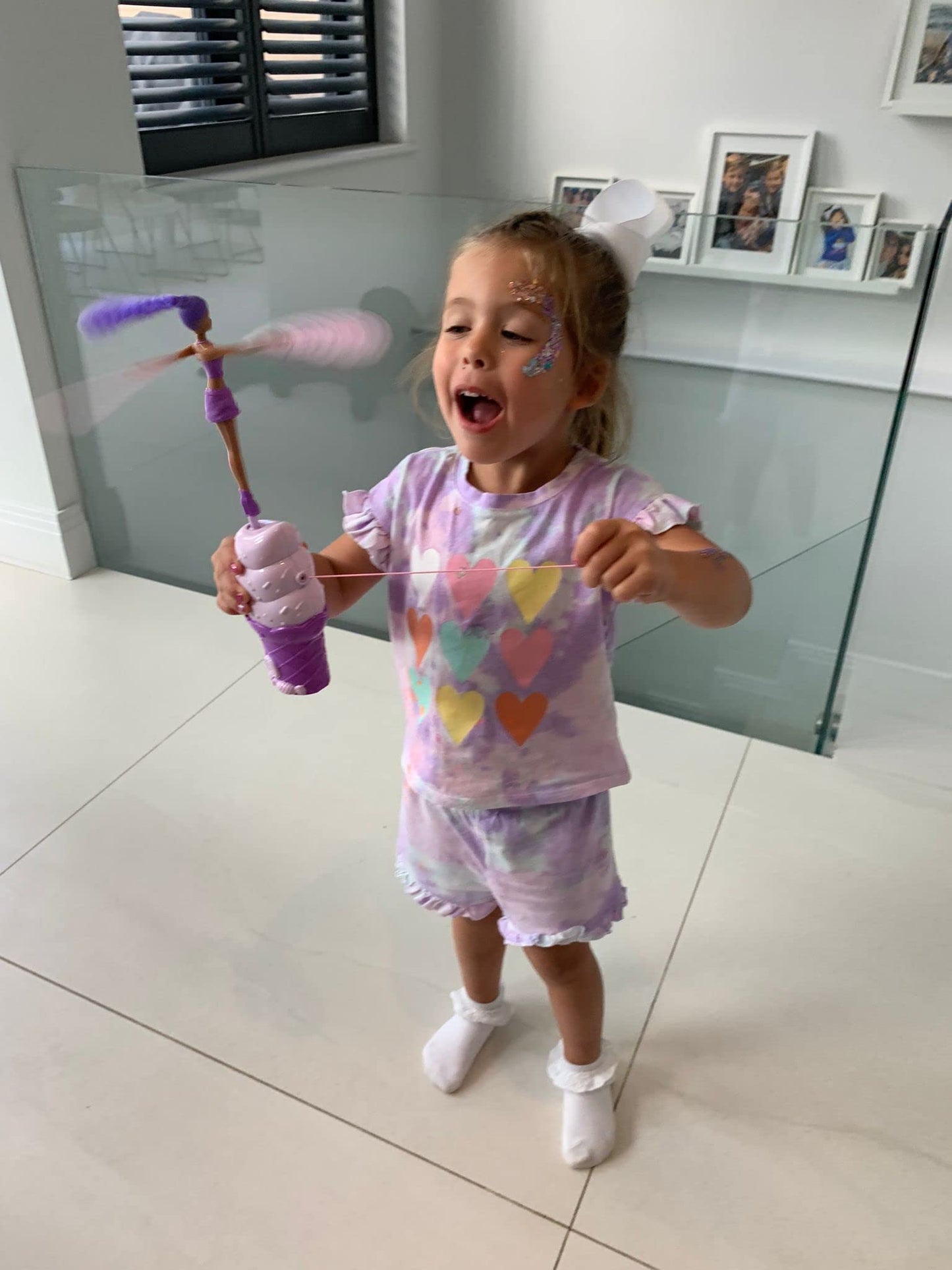 Sky Dancers: Purple Licious | Pull The Cord and Watch as She Makes a Dazzling Dance Through Mid-Air! | Flying Doll Toy | No Batt