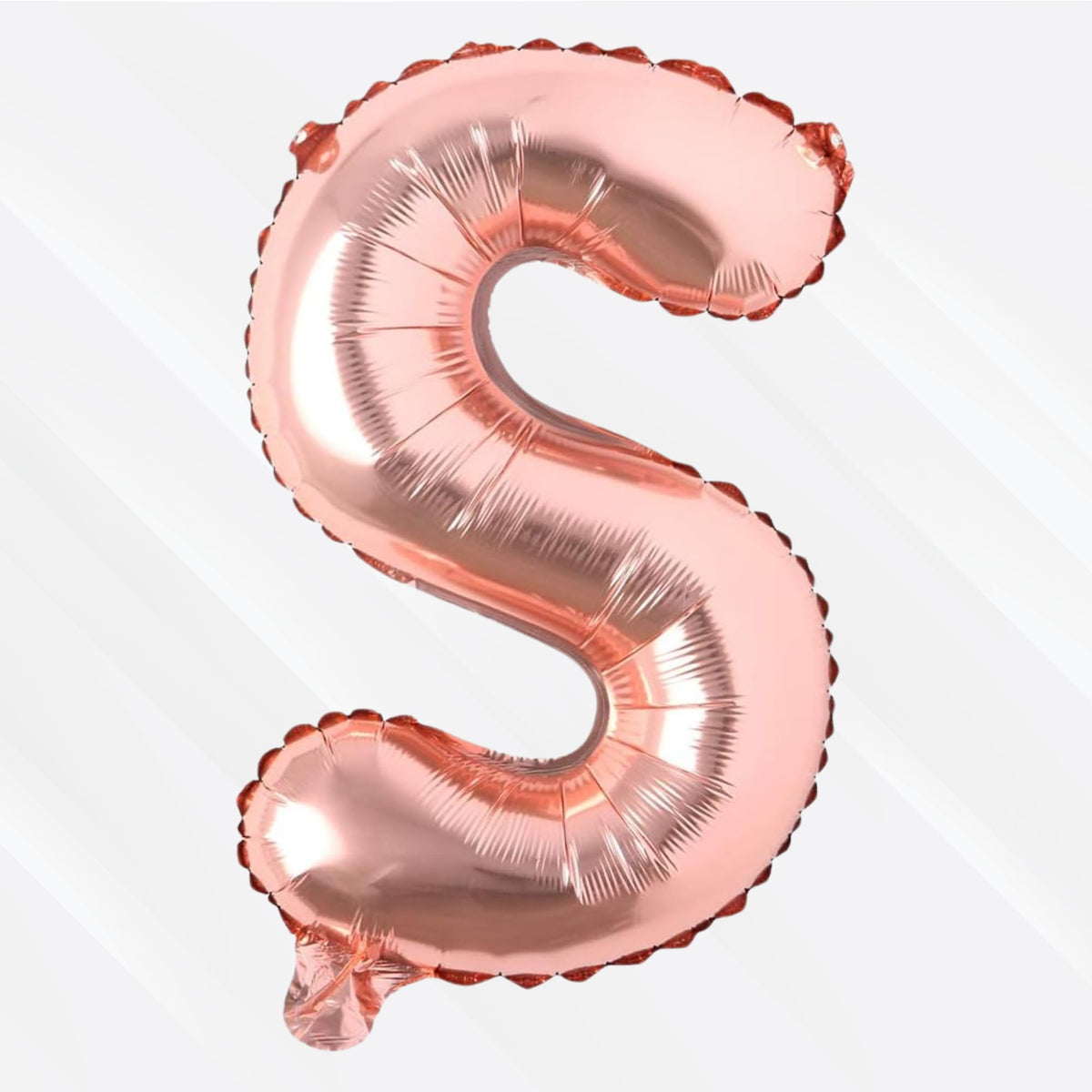 Flyloons Rose Gold S Alphabet Letter Foil Balloons for Full Name Birthday Decoration Items, Anniversary, Baby Shower, Bacheloret