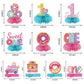 Aodocuto 10Pcs Donut 1St Birthday Honeycomb Centerpiece Party Decor For Baby Boy Girl, Sweet First Donut Birthday Table Centerpi