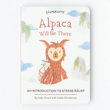 Slumberkins 14' Alpaca Kin & 2 Board Books Complete Set Bundle | Promotes Stress Relief & Coping Skills | Social Emotional Tools For Ages 0+ (Alpaca Kin Plush + 2 Board Books)