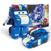 Super Wings Transformer Toys - 5 in Lucie Airplane Action Figures, 2 in 1 Rescue Bots for Kids Age 3-7, Blue, Model 780235