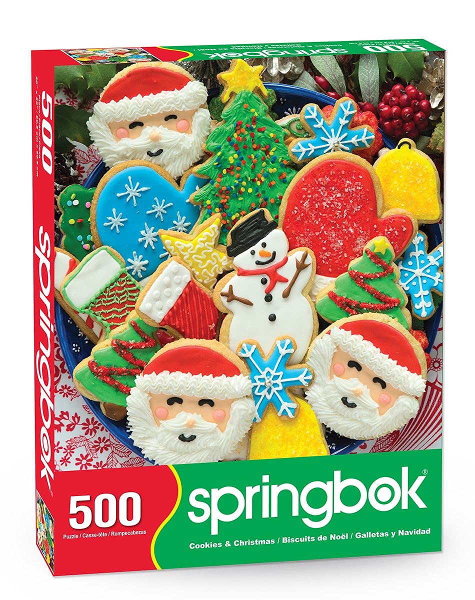 Springbok Cookies And Christmas 500 Piece Jigsaw Puzzle - Colorful Holiday Puzzle That Will Make Your Mouth Water