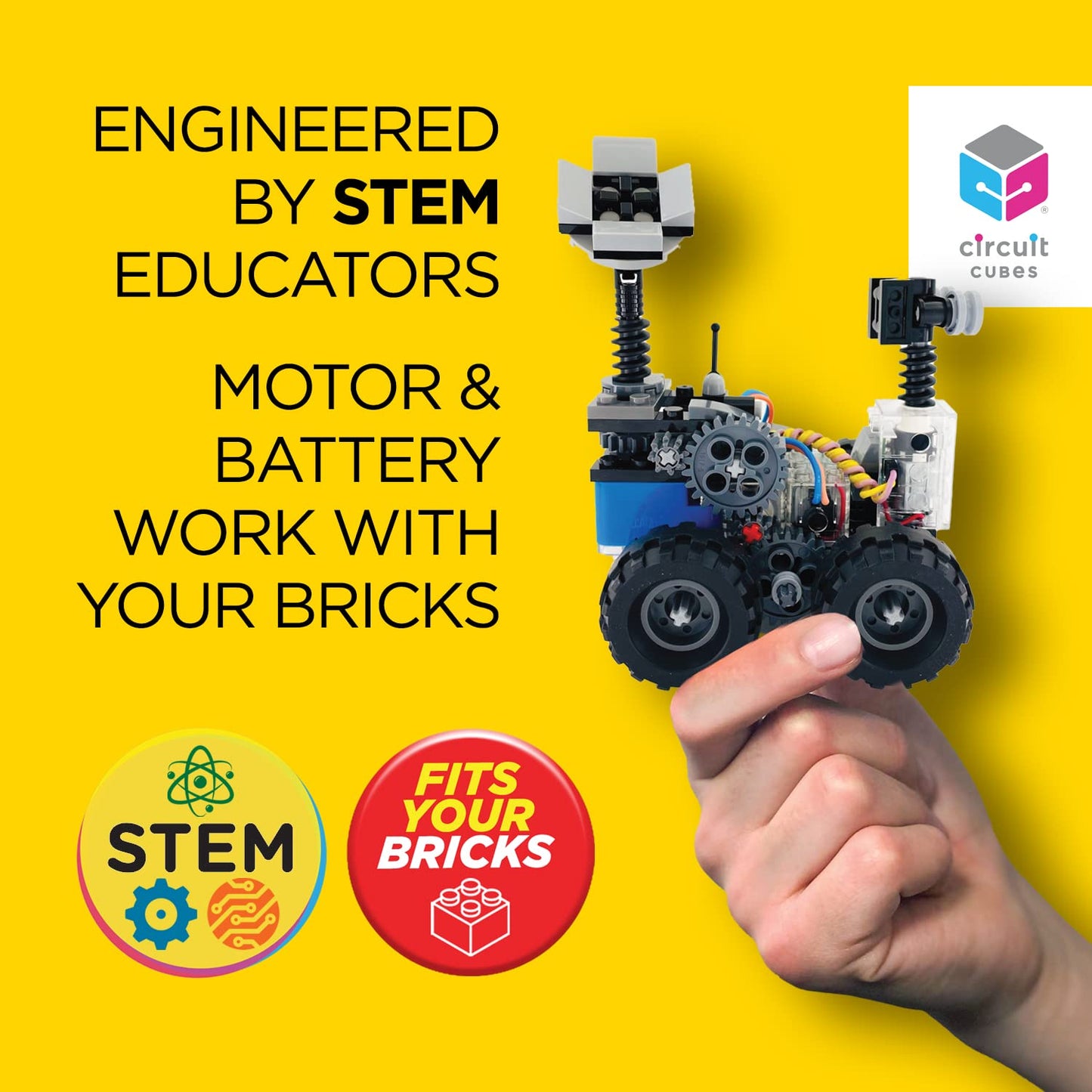 Circuit Cubes Space Rovers Kit - Remote Control Robotics Kit - STEM Learning Toy for Kids Age 8 and Up