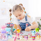 CY2SIDE Axolotl Squeeze Toys Set - 12 Pack with Ballpoint Pens, Stickers, and Organza Bag - Cute Party Favors in Yellow, Pink, Green, White, Blue