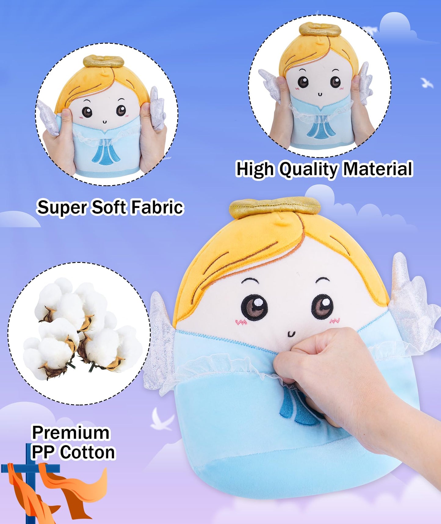 Leyoha Pastor Appreciation Gifts For Women - Cute Angel Plush Religious Gifts, Thank You Thanksgiving Gifts For Women Mom Teache