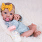 Aori Reborn Baby Dolls Girl - 20 Inch Realistic Handmade Cloth Body Newborn Baby Doll with Blue Eyes & Hand-Painted Hair Weighte