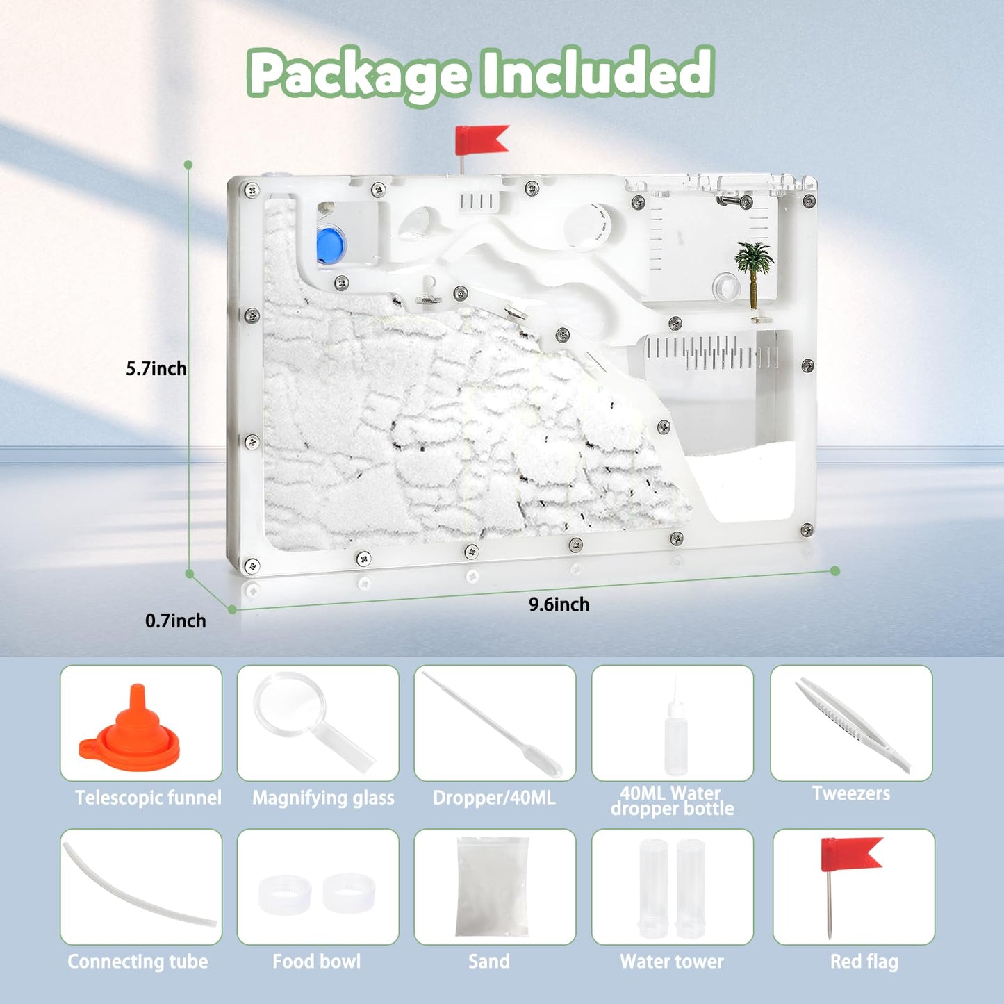 Blevla Ant Farms with Connections  Ant Farms for Kids & mature-themed  Live Ants for Ant Farm Educational Science DIY Toy Kit - STEM Learning Toy - Great Gifts for Boys & Girls (House)