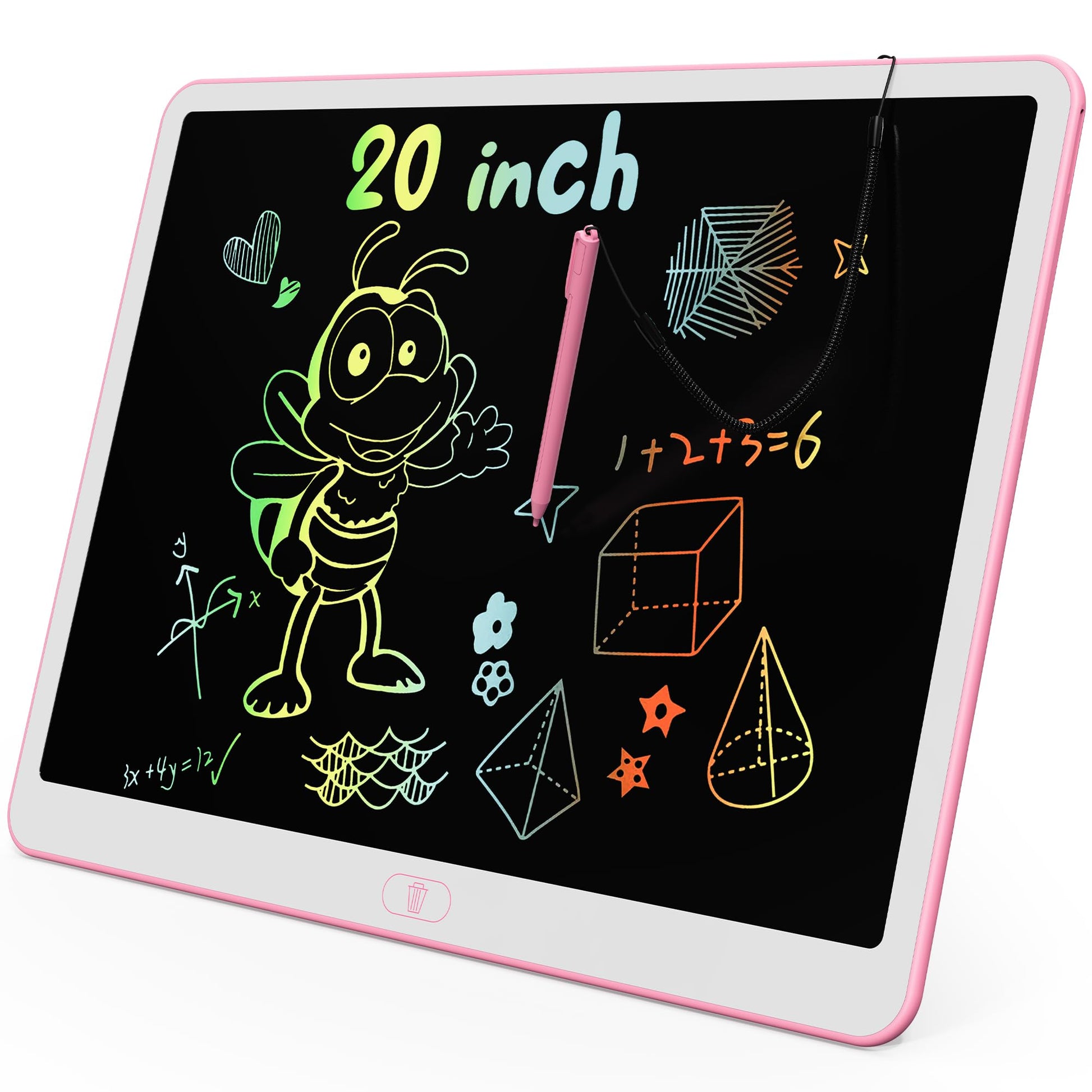 KOKODI LCD Writing Tablet, 20 Inch Colorful Toddler Doodle Board Drawing Tablet, Erasable Reusable Electronic Drawing Pads, Educ