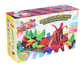 Webby Diy Colourful & Creative Dinosaur Clay Park With 15 Moulds