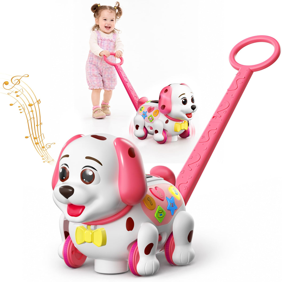 Interactive Push & Pull Puppy Toy for 12 Years Old Girl, 1st Birthday Gift