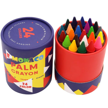 Lebze Toddler Crayons, 24 Colors Non Toxic Crayons for Kids Ages 3+, Easy to Hold Jumbo Crayon for Kids, Safe for Babies and Chi