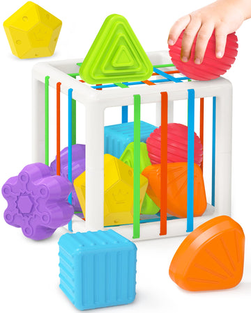 Kecristv Montessori Toys For 1 Year Old Boys Girls, Baby Sorter Toy Colorful Cube, 1 Year Old Boy Girl Birthday Gifts, Baby Toys