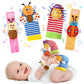Padonise Baby Wrist Rattle Socks And Foot Finder Set Baby Rattles Toys For 0-12 Month, Infant Girl Boy Toys For Babies 3-6 Months, Newborn Hand & Foot Toys For 0 To 9 Months, Baby Christmas Gifts