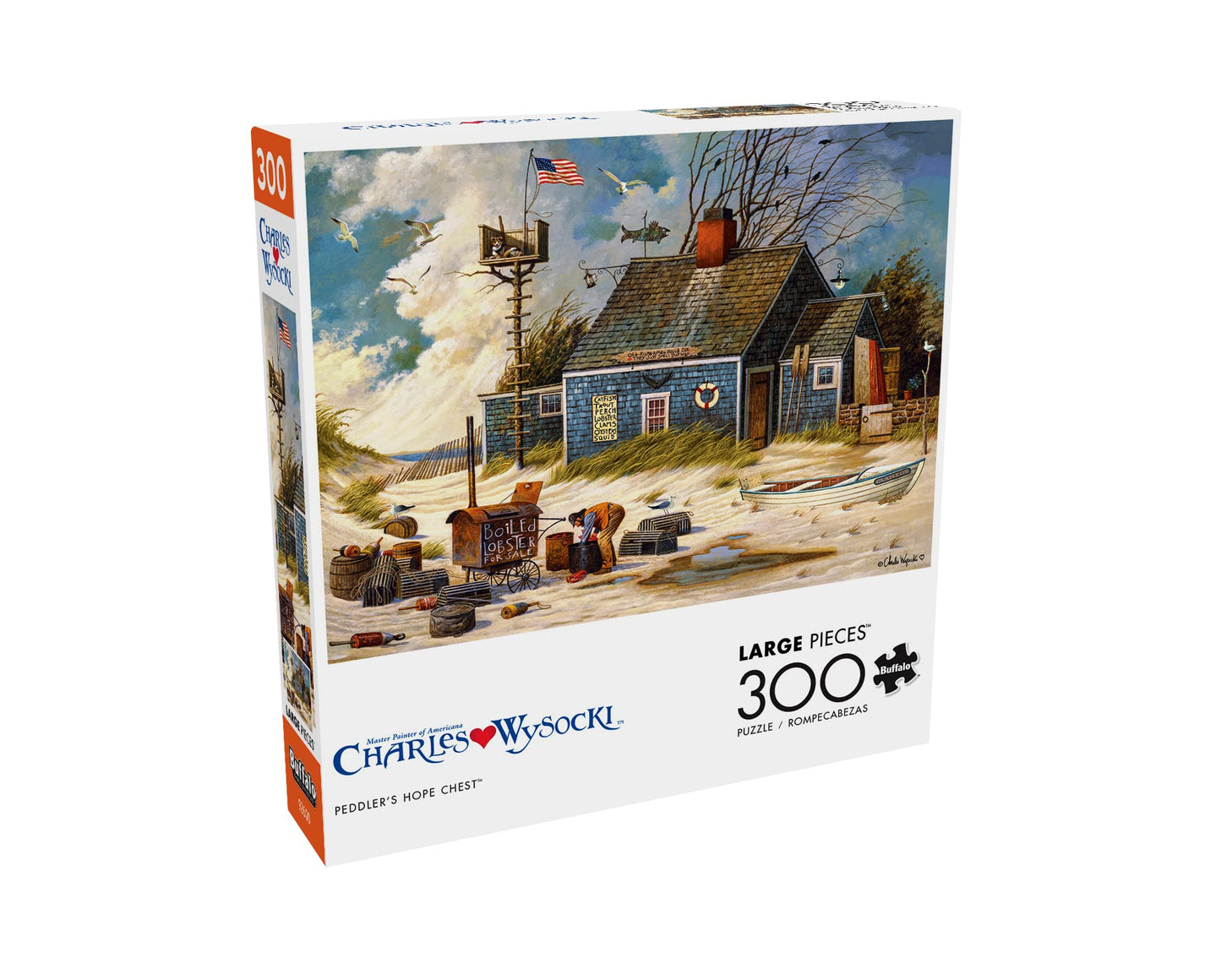 Buffalo Games 300 Piece Jigsaw Puzzle - Peddler's Hope Chest - Large Multicolor - Paper Material - Model 22605