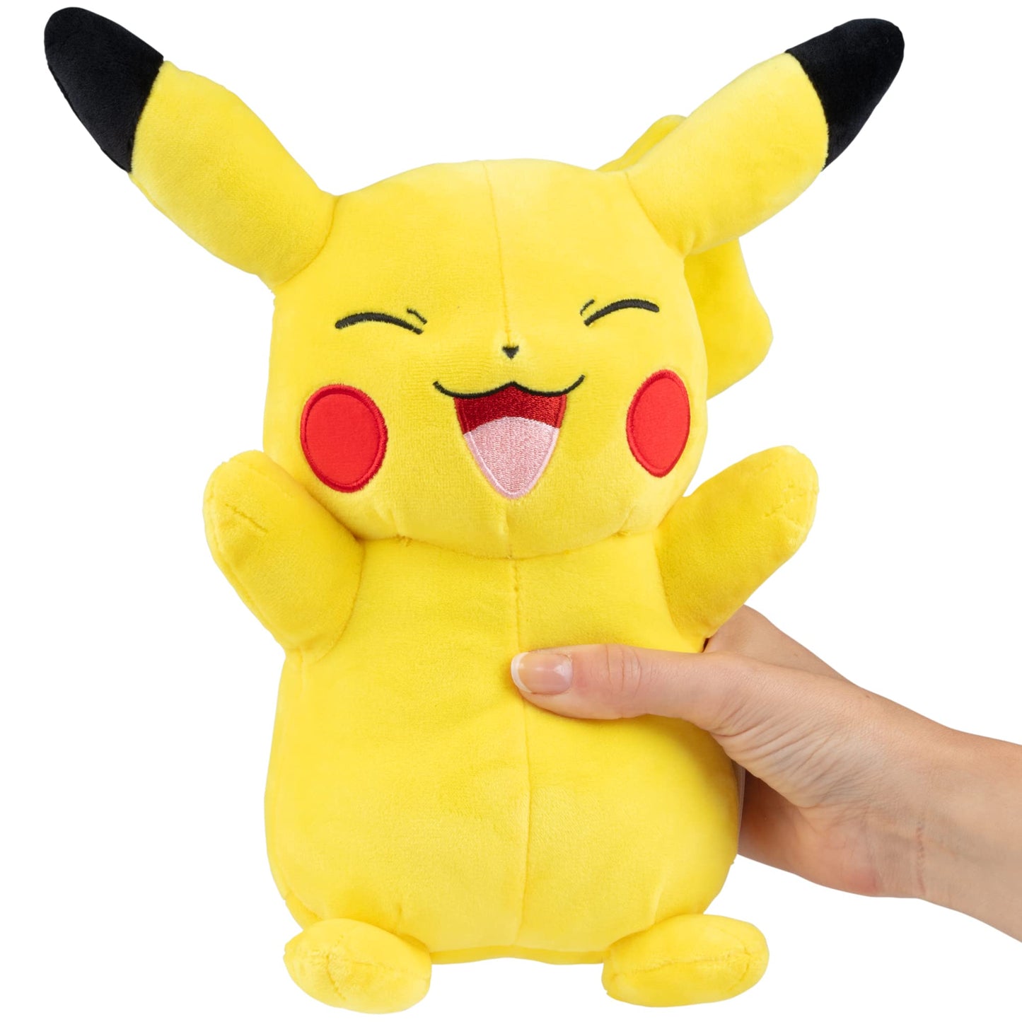Pok?mon 12 Large Happy Pikachu Plush - Officially Licensed - Quality & Soft Stuffed Animal Toy - Add to Your Collection! - Great Gift for Kids  Boys  Girls & Fans of Pokemon