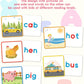 Gojmzo Wooden Cvc Word Spelling Games, Preschool Kindergarten Learning Activities, Montessori Educational Toys Gifts For 3 4 5 6