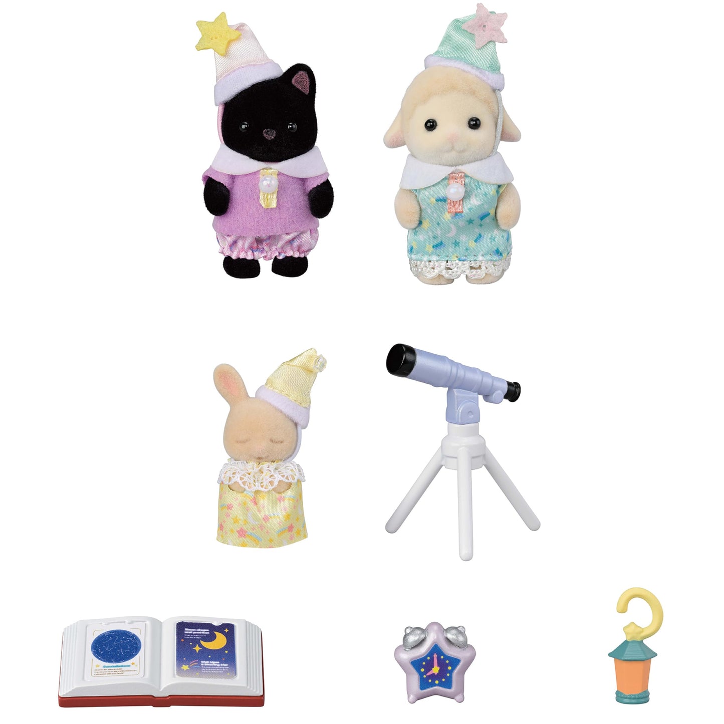 Calico Critters Sleepover Party Trio - Nursery Friends, Multicolor, Model CC2173, Plastic Material