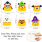 Haooryx 60PCS Halloween Candy Corn Shaped Mini Eraser for Kids Bulk, Novelty Corn Pencil Erasers 3D Desk Puzzle Erasers Pet for
