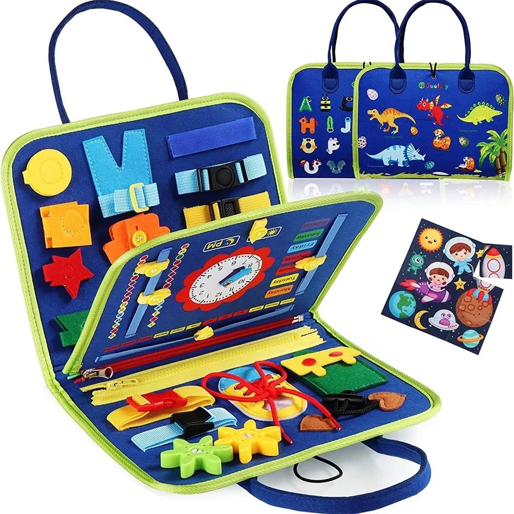Toyshine Busy Board Early Educational Montessori Toys For Kids Toddlers Developing Fine Motor Skills Preschool Basic Skills Lear
