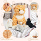 5 Pcs Cat Stuffed Animals With Babies Inside, 12 Inch Mommy Plush Cat Toy With 4 Kitten Babies In Zippered Pouch, Nurturing Mom
