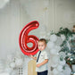 6 Number Balloon Red 40 Inch Big Foil Mylar 6Th Balloons For 6 Year Old Boy Girl Birthday Party Decorations Wedding Anniversary