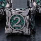 Kerwellsi 7Pcs Metal Dnd Dice Set D&D With Gift Box, Nature Vines Leaf Polyhedral Dungeons And Dragons D And D Dice, Handmade Bl