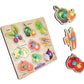 APPSTER Kids Toys PreSchool Vegetable Wooden Puzzle Toys for Kids 3+ Jigsaw Puzzles for Adults Baby Learning Educational Toys B