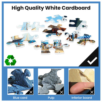 Jigsaw Puzzles 300 Pieces For Adults White Villa Puzzle 300 Pieces Adult Puzzles Games For Kids Ages 8-10 10-12 Recycled Cardboard Puzzle Pieces Family Challenging Game 20.5X15In