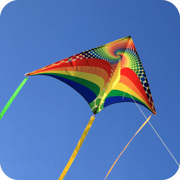 ORGCLDKT-Rainbow Cruiser Delta Kite, Kites for Kids Ages 8-12,4-8,Boys,Girls,Kites for Adults,Beach,Beginners,Giant.1Pc or 3Pcs