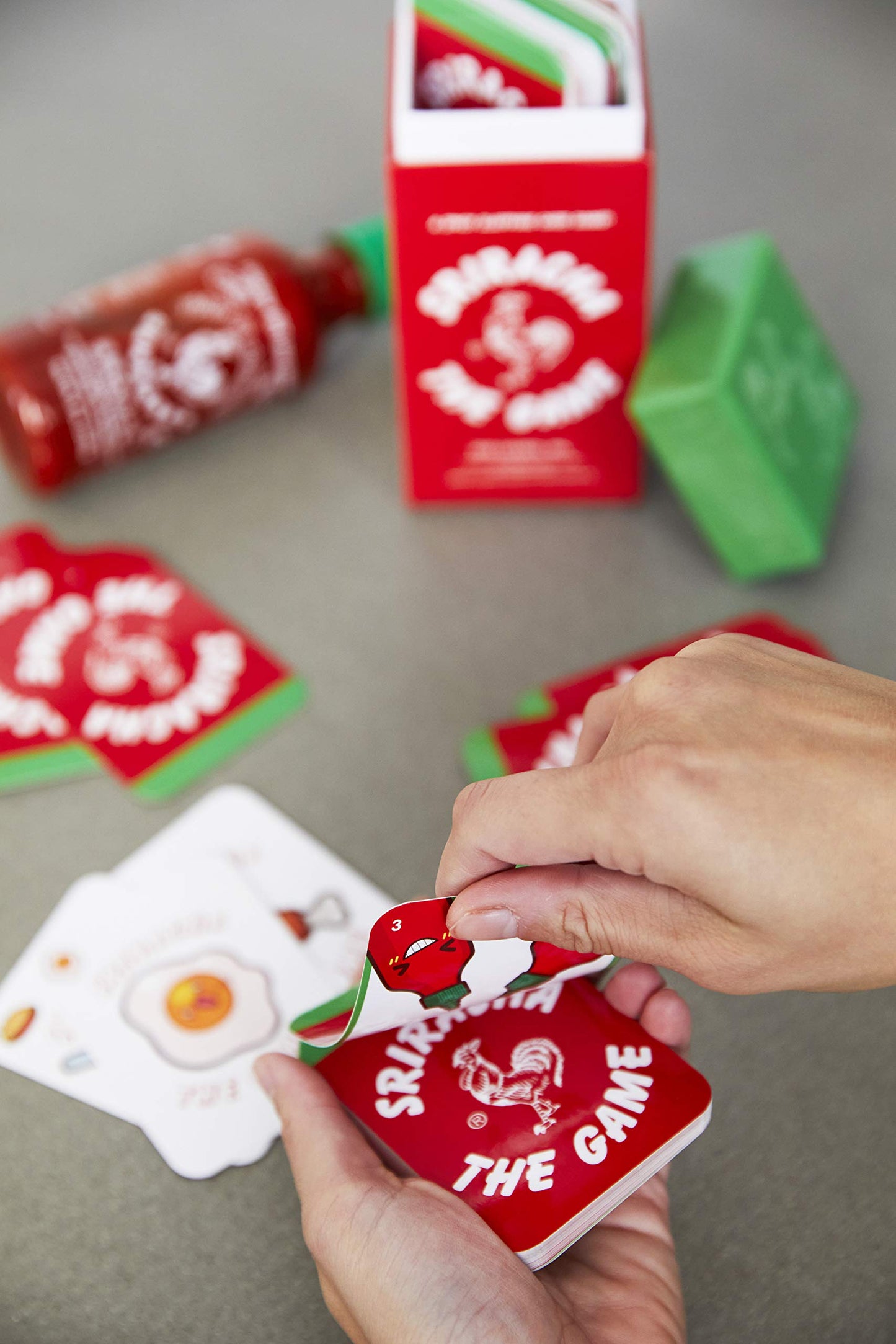 DSS Games Sriracha: The Game - Spicy Slapping Card Game, Small Size, Red Cardstock, Model 6815