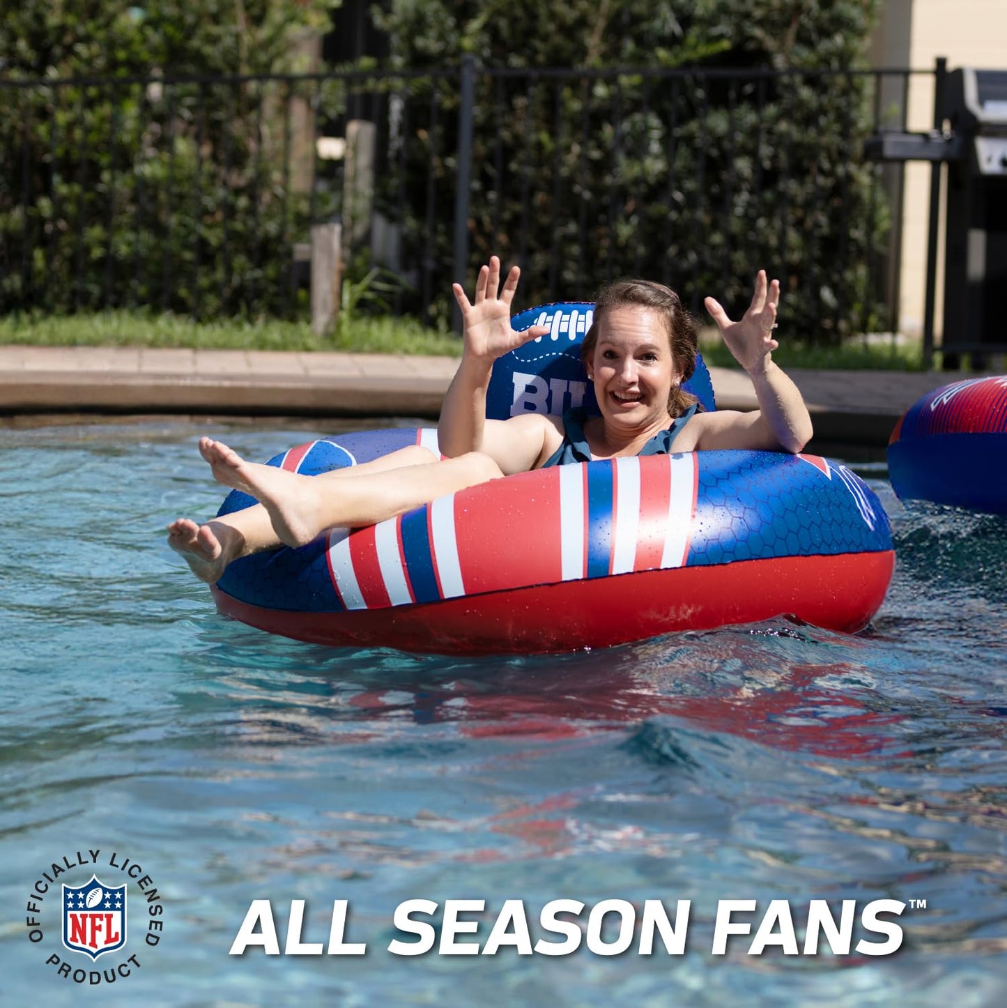 Bigmouth Buffalo Bills 36    Inflatable Pool Floats Officially Licensed Nfl Fan Gear Merchandise Inner Tube For Adults And Teens