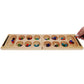 We Games Folding Mancala - Solid Wood Board & Glass Stones 18 Inches