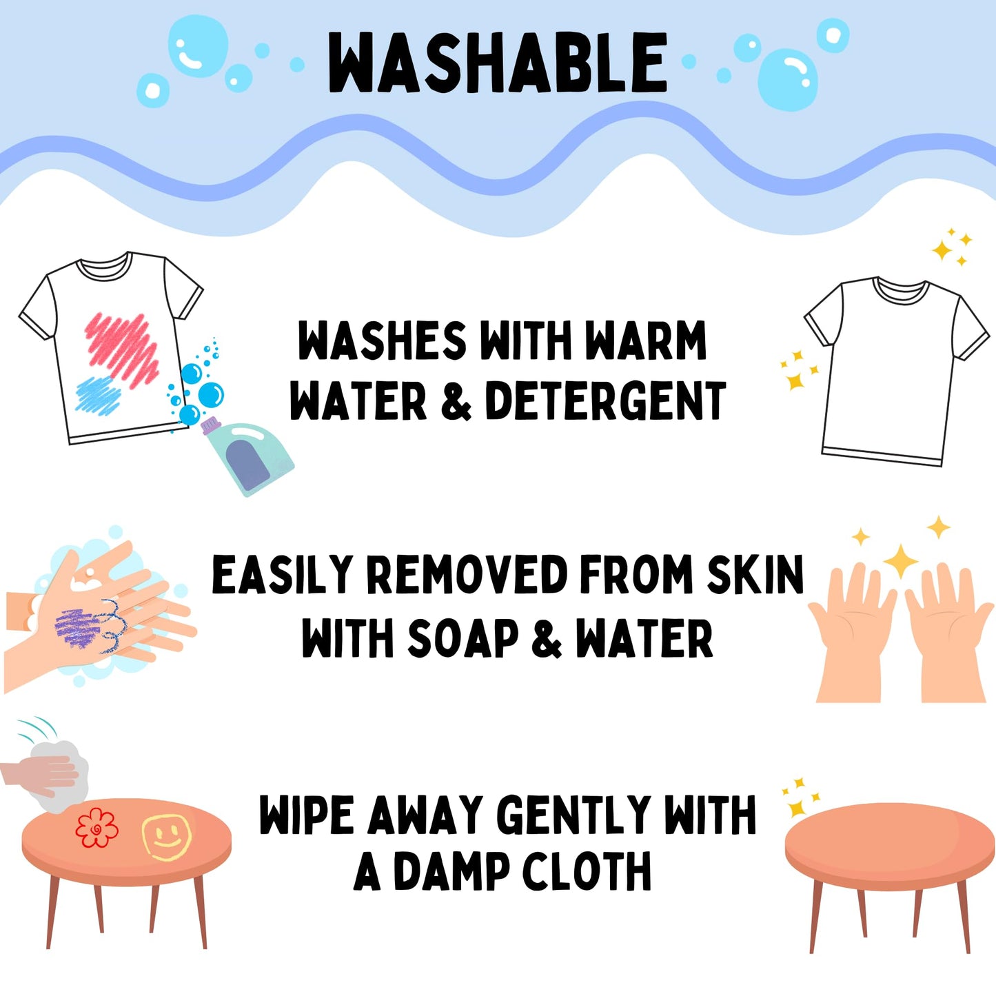 Kwik Stix Solid Tempera Paint Sticks, 10 Pastel Colors, Washable Paint Sticks for Kids, Super Quick Drying, Non-Toxic, Allergen