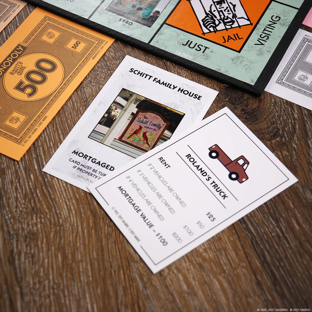 USAOPOLY Monopoly Schitt's Creek Game with Collectible Tokens, One Size, Multi-colored, Model MN146-748-002100-06