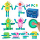 24Pcs Pop Fidget Spinners Bulk - Deformable Astronaut Fidget Spinner Keychain Robot Gyro Fidget Spinner For Kids Adults Glow In