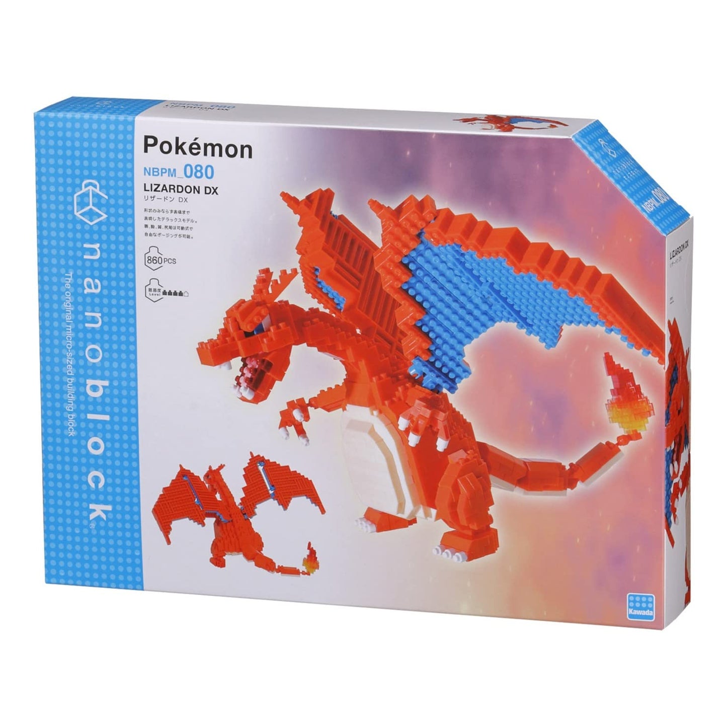 Nanoblock - Pokémon - Charizard Deluxe Edition, Pokémon Series Building Kit, Ages 15+, 770 Pieces