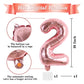 TONIFUL 16 Inch Rose Gold Number Balloons 0-9 Mylar Foil for Birthday, Engagement, Graduation, Baby Shower Decorations - 10 Pcs Set