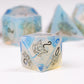 UDIXI Opal Stone DND Dice Set, 7PCS Gemstone Dice Stone Dice Set D&D with Gift Case for Dungeons and Dragons Table Games (Beast