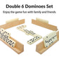 Midolite Dominos Set For Adults With 4 Wooden Racks, Double 6 Dominoes Game Set With 28 Colored Domino Tiles Double Six Dominos