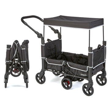Kolcraft Cloud 360 Lightweight Double Baby Stroller Wagon For Two Kids Toddlers, Ultra Maneuverable Collapsible Cart With Deep F