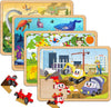 Puzzles For Kids Ages 4-6, Set Of 4 Packs With 24-Piece,Preschool Educational Brain Teaser Toys For Boys And Girls 3-8 Years Old