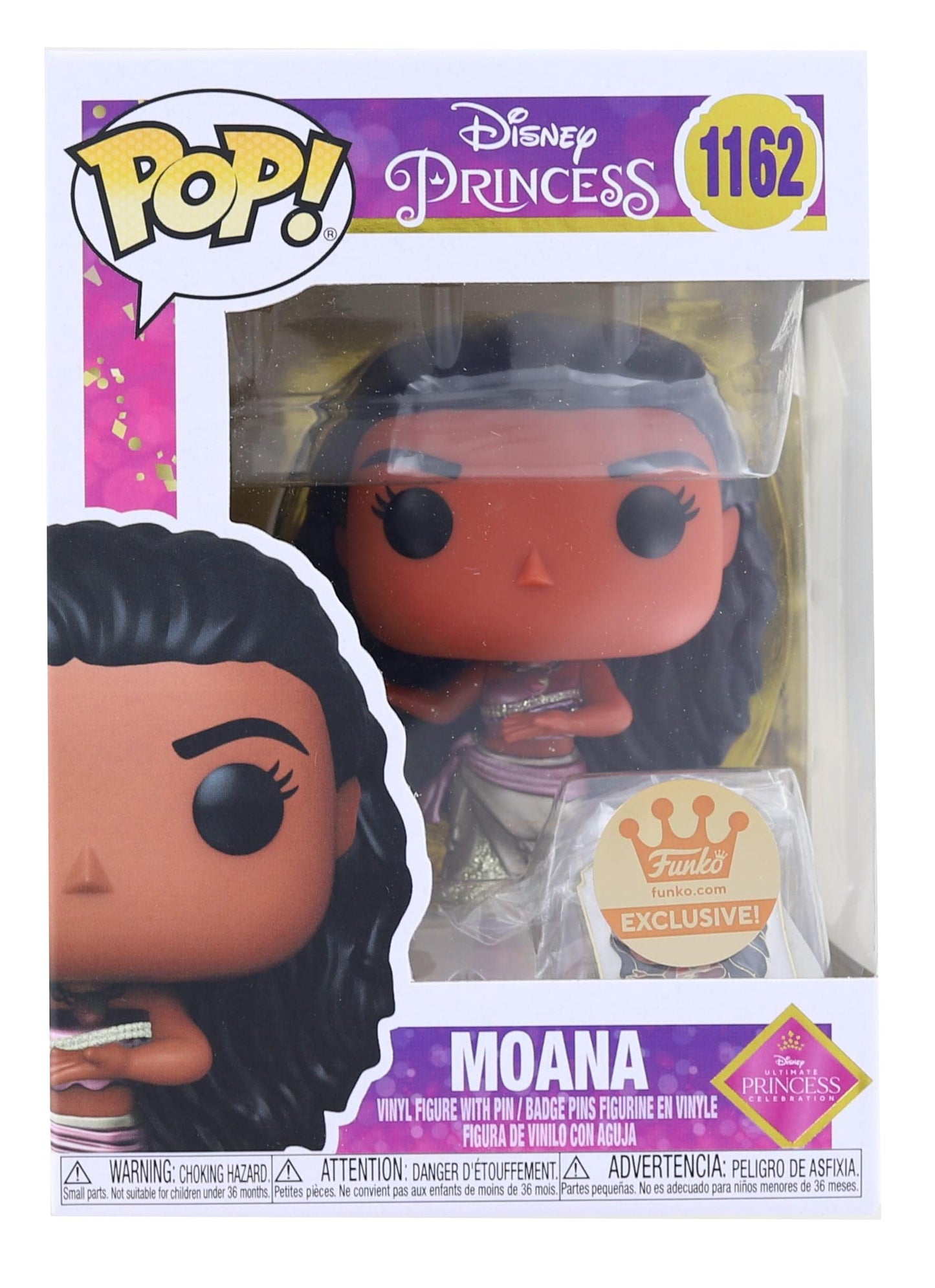 Funko Pop! Ultimate Princess Collection - Moana Pop & Pin Vinyl Figure - Shop Exclusive