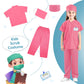 Riorand Doctor Costume For Kids,Toddler Nurse Scrubs Career Day Costume Halloween Dress Up Cosplay For Boys Girls 3-11 Years (Pi