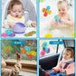 Lehoo Castle Toddler Bath Toys, 3 Pcs Silicone Suction Cup Spinner Toys, Baby Toys For 1+ Year Old, Spinners For Babies, Toys For 1 Year Old, Sensory Toys For Toddlers 1-3
